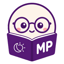 MochiDim icon — a mochi character reading a book